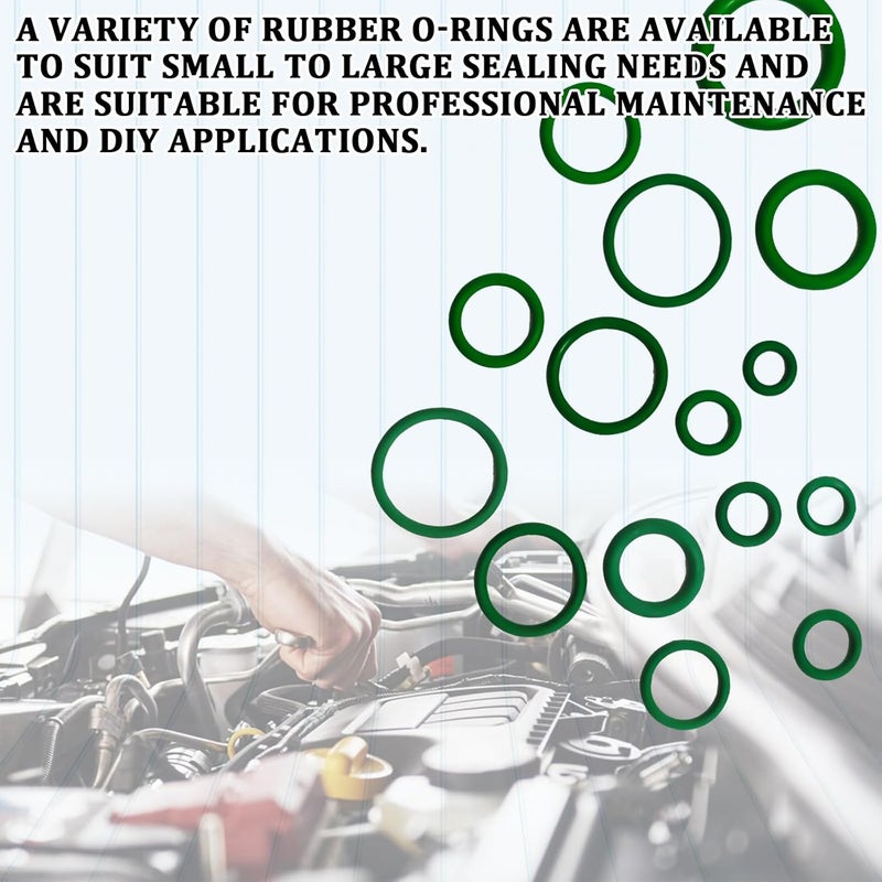 SWQS 139PCS AC O Ring Kit, Multiple Sizes A/C O Ring Assortment Kit with Rubber Gasket and Spacers for AC Compressor System, Automotive Replacement Air Conditioning Compressors Port Sealing Washers - Image 4